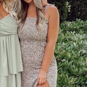 Abercrombie and Fitch Midi Leopard Dress